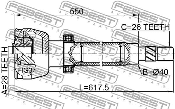 Joint Kit, drive shaft 2111-CA1RH - image 2
