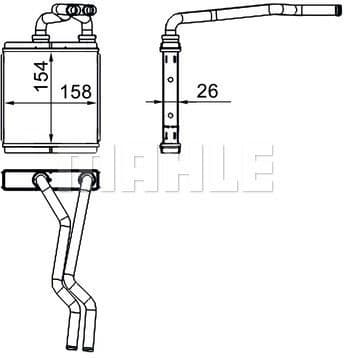 Heat Exchanger, interior heating BEHR AH 267 000S