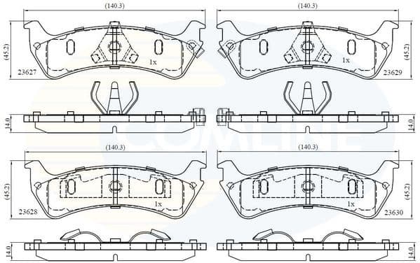 Brake Pad Set, disc brake CBP31015 - image 2