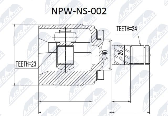 Joint Kit, drive shaft NPW-NS-002