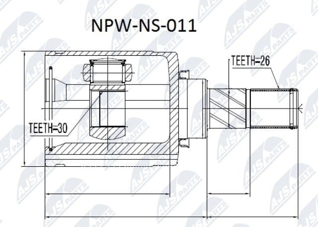 Joint Kit, drive shaft NPW-NS-011