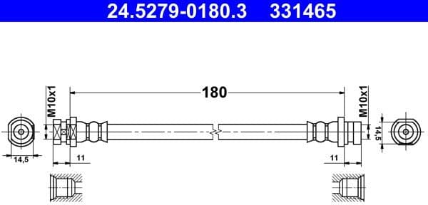 Brake Hose 24.5279-0180.3