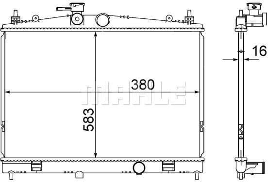 Radiator, engine cooling BEHR CR 856 000S - image 5