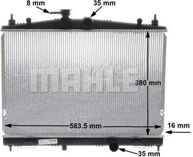Radiator, engine cooling BEHR CR 856 000S - image 8