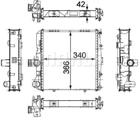 Radiator, engine cooling BEHR *** PREMIUM LINE *** CR 817 000P - image 5