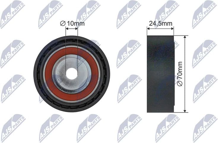 Tensioner Pulley, V-ribbed belt RRK-BM-000