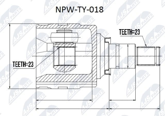 Joint Kit, drive shaft NPW-TY-018