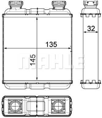 Heat Exchanger, interior heating BEHR *** PREMIUM LINE *** AH 188 000P