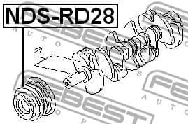 Belt Pulley, crankshaft NDS-RD28 - image 2