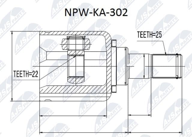 Joint Kit, drive shaft NPW-KA-302