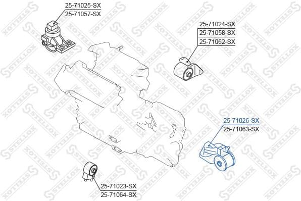 Mounting, engine 25-71026-SX - image 2