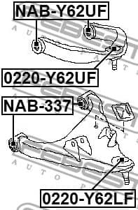 Mounting, control/trailing arm NAB-Y62UF - image 2