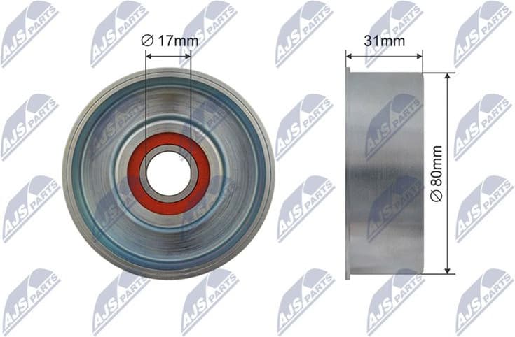 Tensioner Pulley, V-ribbed belt RRK-NS-003