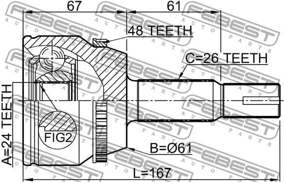 Joint Kit, drive shaft 0110-ACV30A48 - image 2