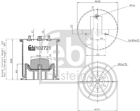 Bellow, air suspension 102721