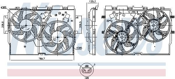 Fan, engine cooling 850004