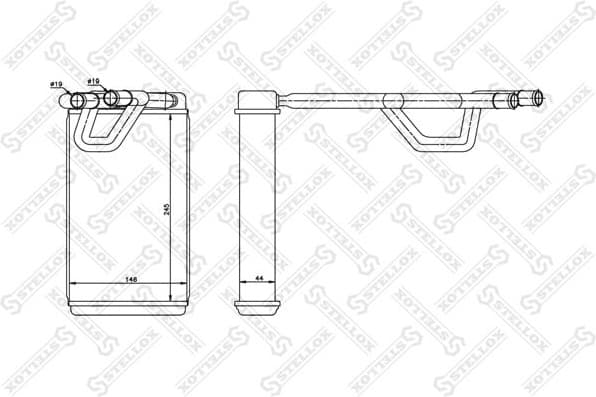 Heat Exchanger, interior heating 10-35214-SX
