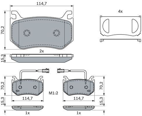 Brake Pad Set, disc brake 0 986 424 384