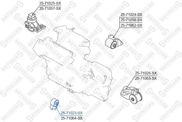 Mounting, engine 25-71023-SX - image 2