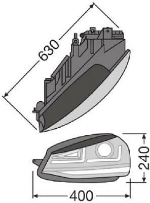Headlight Set LEDriving® headlights for VW Golf VII LEDHL104-CM