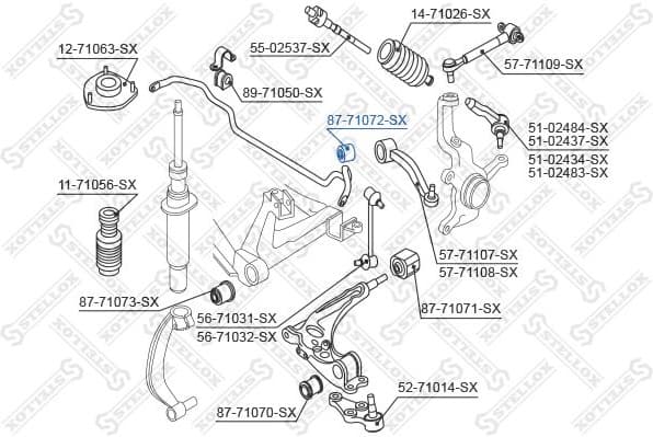 Mounting, control/trailing arm 87-71072-SX - image 2