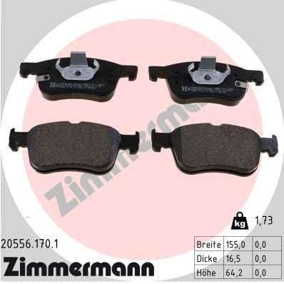 Brake Pad Set, disc brake 20556.170.1