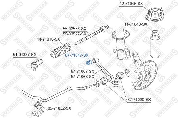 Mounting, control/trailing arm 87-71047-SX - image 2