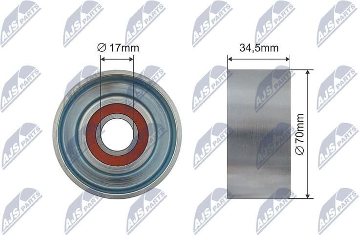 Tensioner Pulley, V-ribbed belt RNK-NS-038