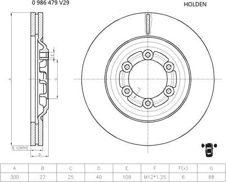Brake Disc 0986479V29