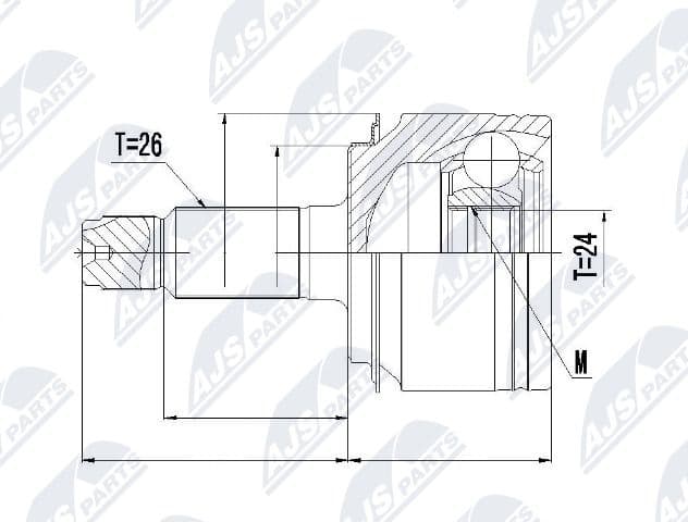 Joint Kit, drive shaft NPZ-HD-060