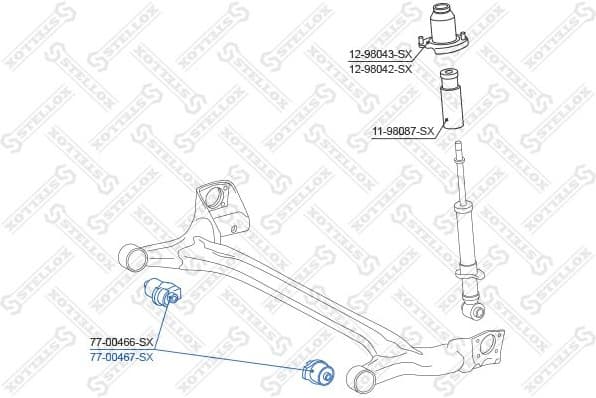 Mounting, control/trailing arm 77-00467-SX - image 2