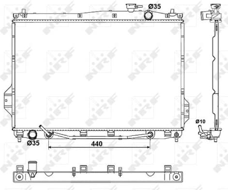 Radiator, engine cooling 53050