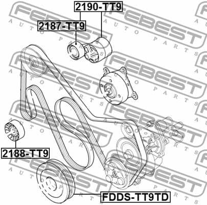 Belt Tensioner, V-ribbed belt 2190-TT9 - image 2