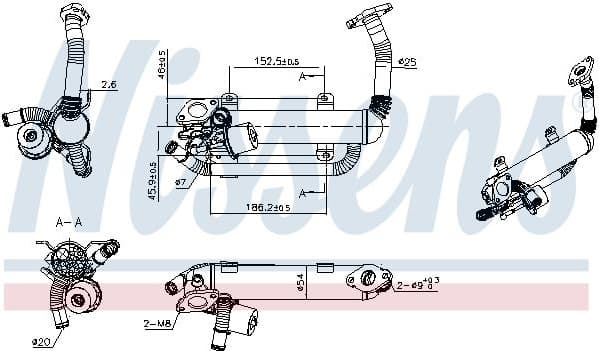 Cooler, exhaust gas recirculation ** FIRST FIT ** 989275