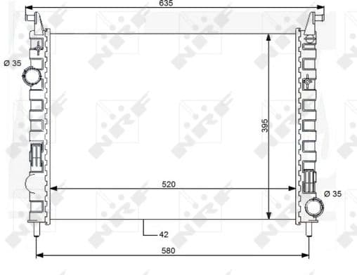 Radiator, engine cooling 59120