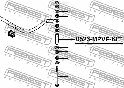 Link/Coupling Rod, stabiliser bar 0523-MPVF-KIT - image 2