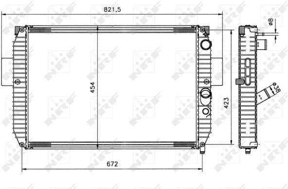 Radiator, engine cooling 51564