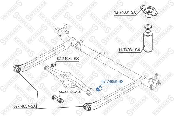 Mounting, control/trailing arm 87-74058-SX - image 2