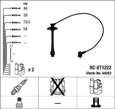 Ignition Cable Kit RC-ET1222