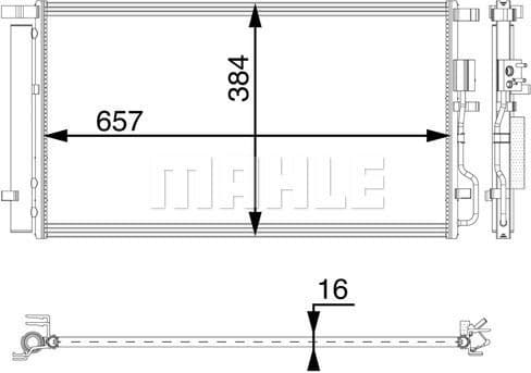 Condenser, air conditioning BEHR *** PREMIUM LINE *** AC 64 000P - image 2