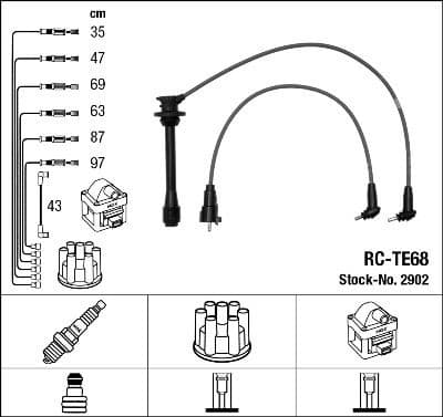 Ignition Cable Kit RC-TE68