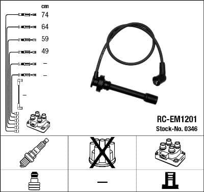 Ignition Cable Kit RC-EM1201