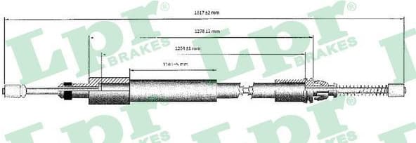 Cable handbrake 01060438