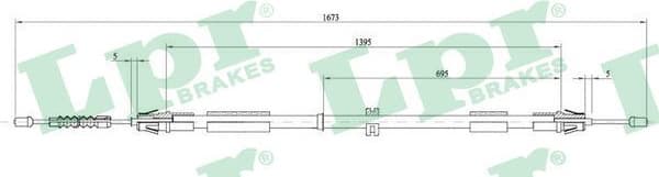 Cable handbrake 01140556