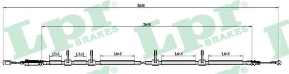 Cable handbrake 01120320