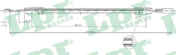 Cable handbrake 01080985