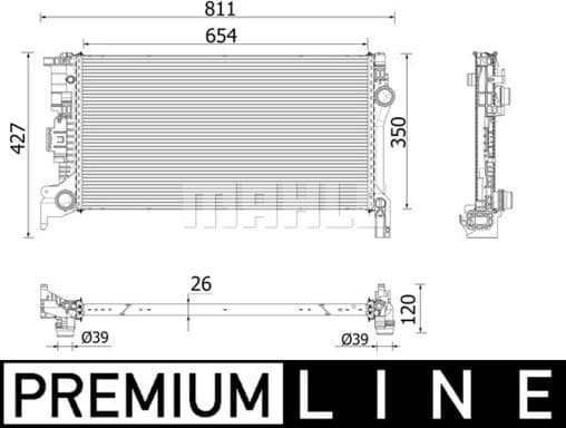 Radiator, engine cooling BEHR *** PREMIUM LINE *** CR 2335 000P