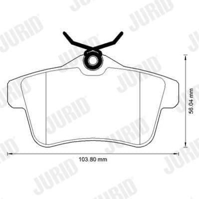 Brake Pad Set, disc brake Jurid White Low Dust 573315JC