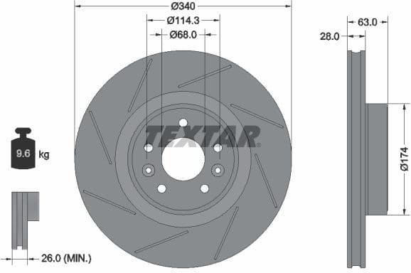 Brake Disc PRO+ 92282205