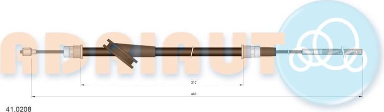 Cable Pull, parking brake 41.0208